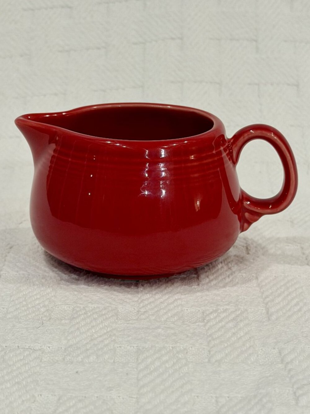 Fiesta Scarlet Red Creamer – Made in USA – Homer Laughlin Fiestaware